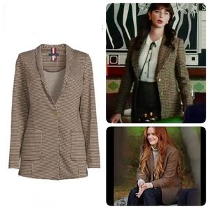 Tommy Hilfiger houndstooth jacket blazer, 6
